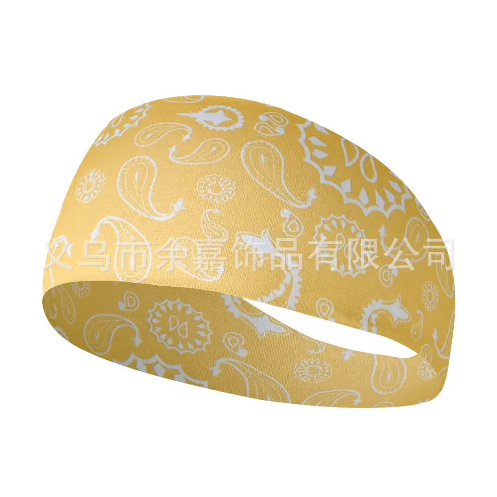 Paisley Anti-Sweat Running Headband Black - Image 14