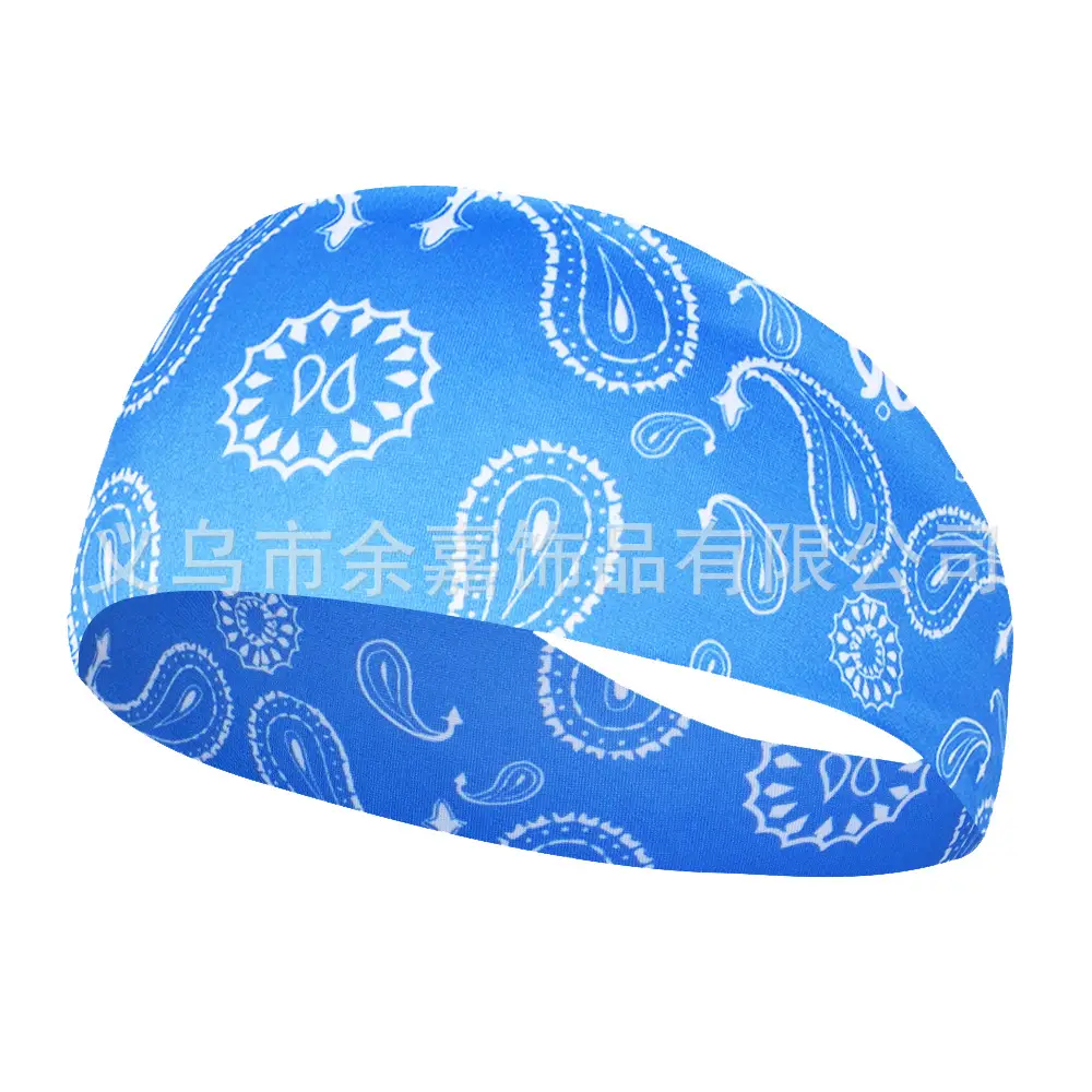 Paisley Anti-Sweat Running Headband Black - Image 3