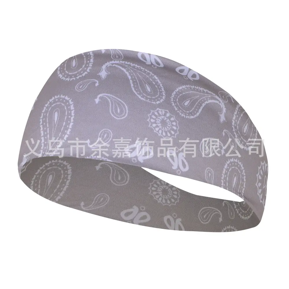 Paisley Anti-Sweat Running Headband Black - Image 5