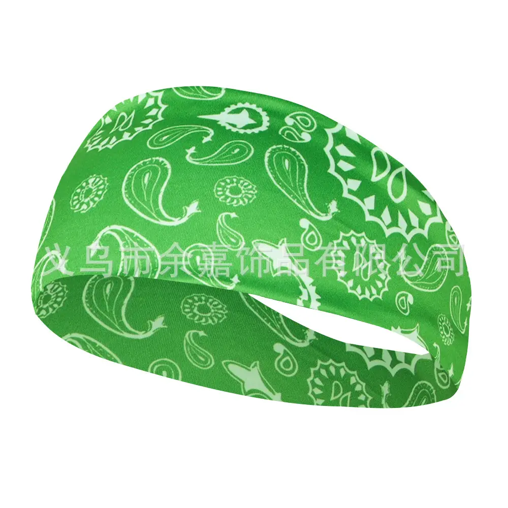 Paisley Anti-Sweat Running Headband Black - Image 9