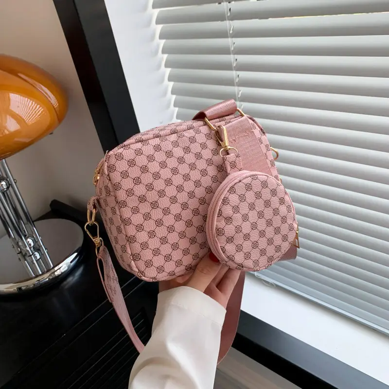 Women Printed Casual Shoulder Bag Brown Patterned 2023 - Image 5
