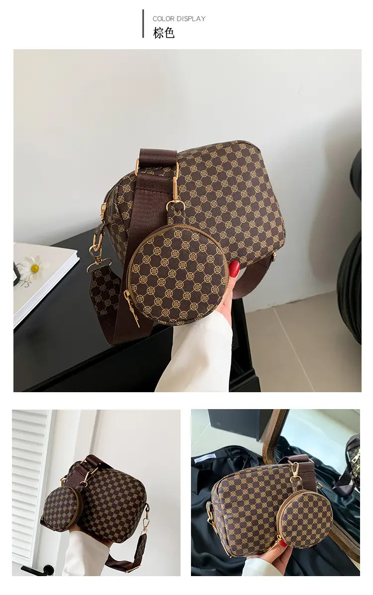 Women Printed Casual Shoulder Bag Brown Patterned 2023 — feature 24
