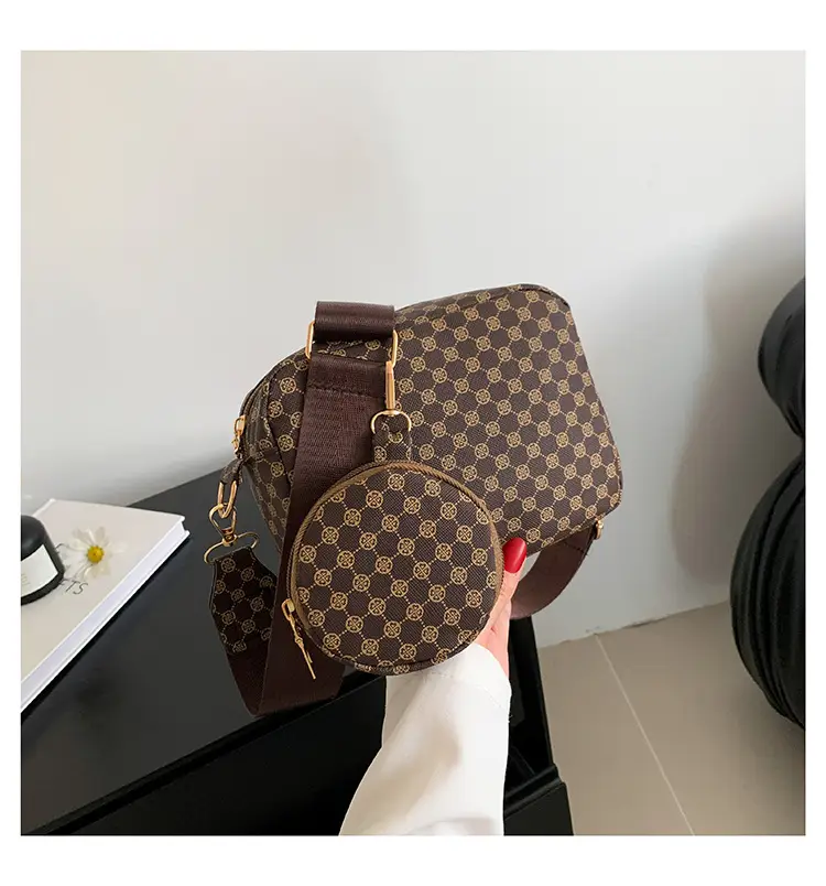 Women Printed Casual Shoulder Bag Brown Patterned 2023 — feature 26
