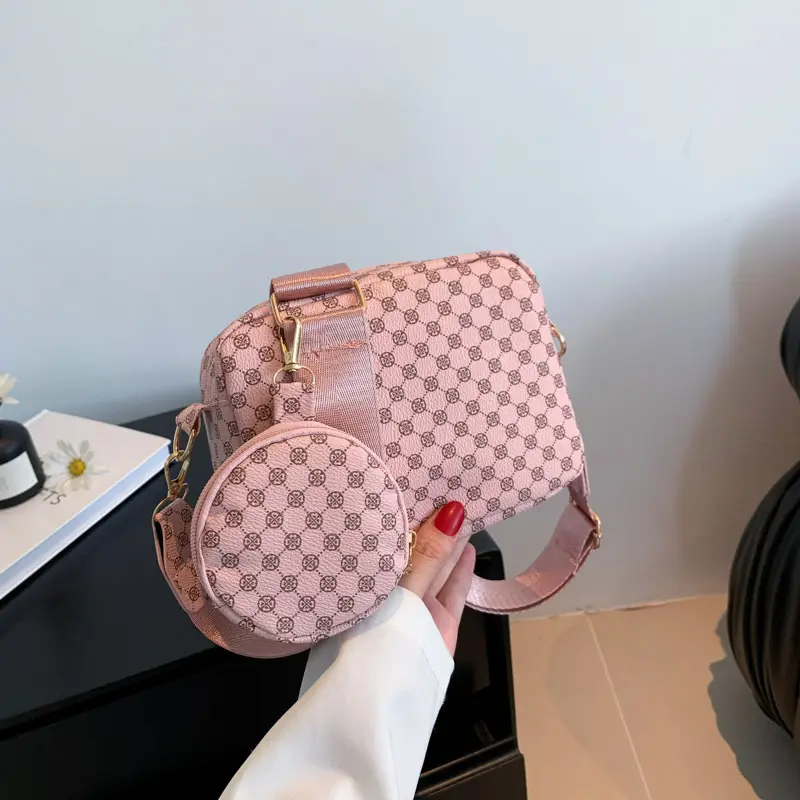 Women Printed Casual Shoulder Bag Brown Patterned 2023 - Image 3