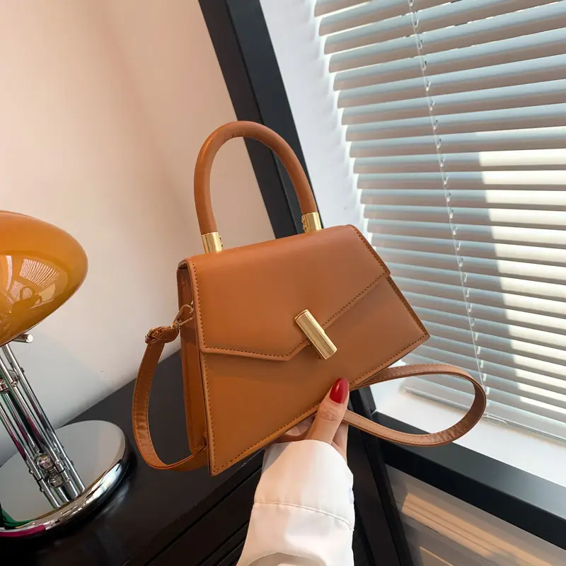Retro Square Metal Lock Shoulder Bag 2022 Women - Image 6