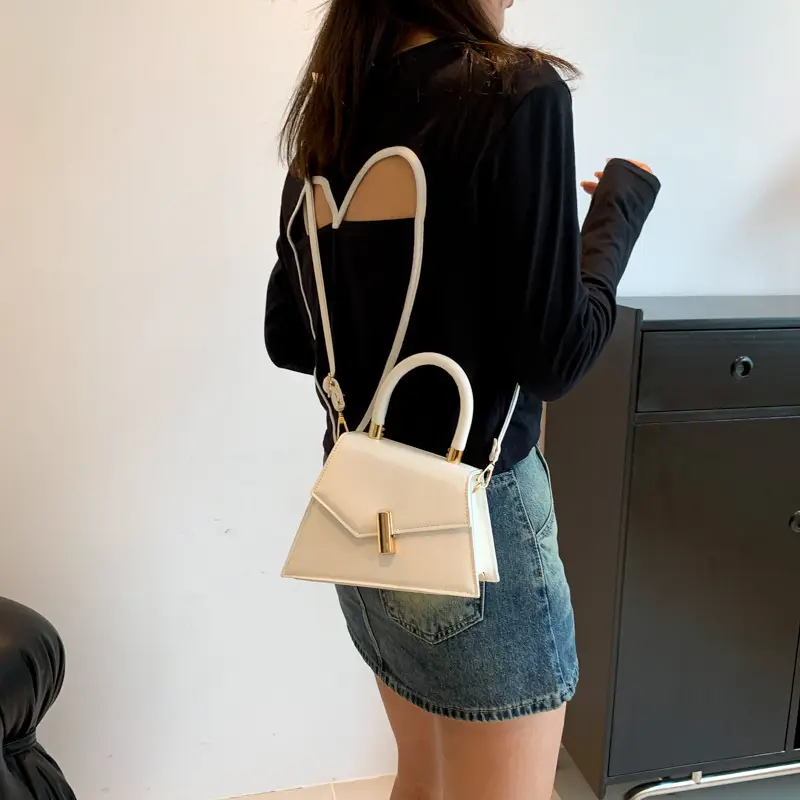 Retro Square Metal Lock Shoulder Bag 2022 Women - Image 7