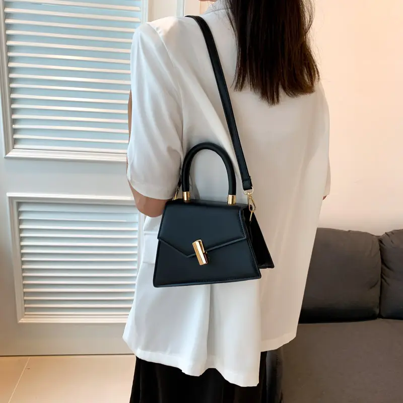 Retro Square Metal Lock Shoulder Bag 2022 Women - Image 8