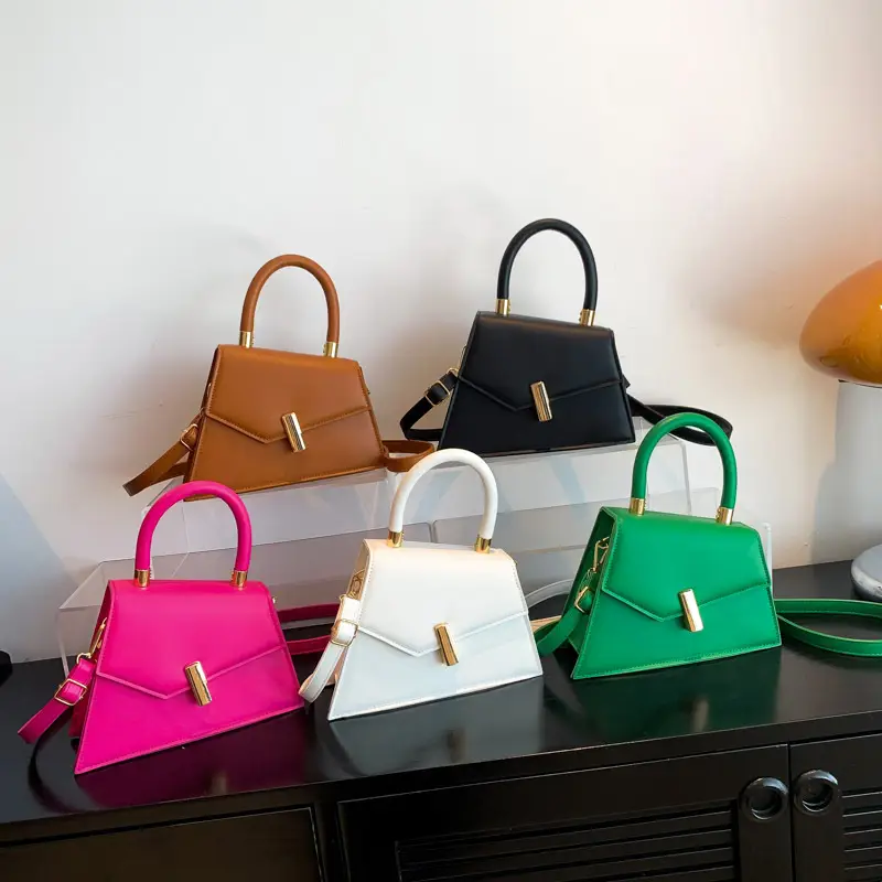 Retro Square Metal Lock Shoulder Bag 2022 Women - Image 9