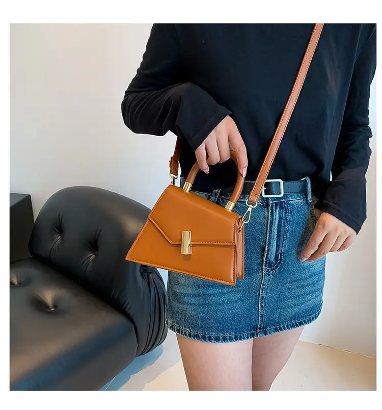 Retro Square Metal Lock Shoulder Bag 2022 Women — feature 11