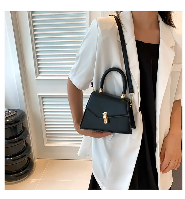 Retro Square Metal Lock Shoulder Bag 2022 Women — feature 16