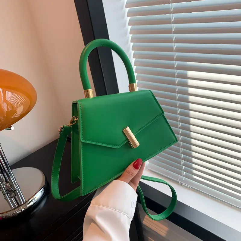 Retro Square Metal Lock Shoulder Bag 2022 Women - Image 3