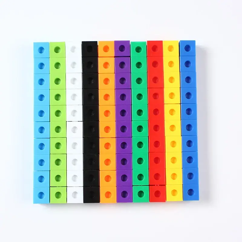 Assembled Rainbow Building Blocks 2cm100 Kids Educational Toys - Image 5