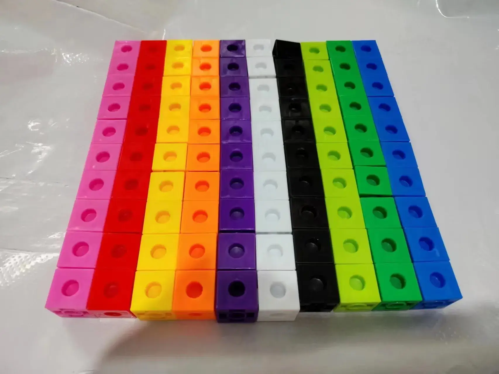 Assembled Rainbow Building Blocks 2cm100 Kids Educational Toys - Image 3