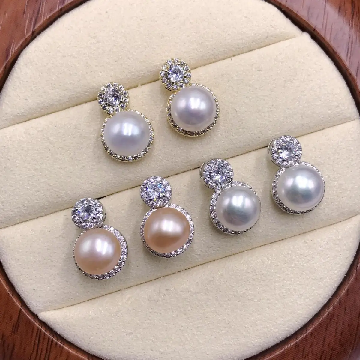 Princess Silver Pearl Earrings for Women - Image 6