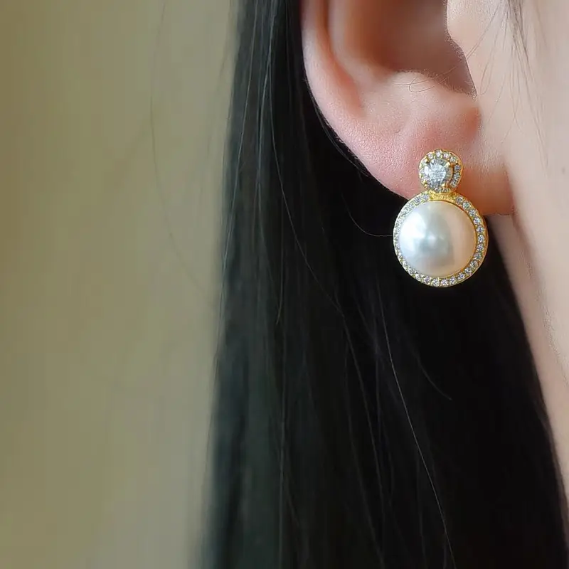 Princess Silver Pearl Earrings for Women - Image 7