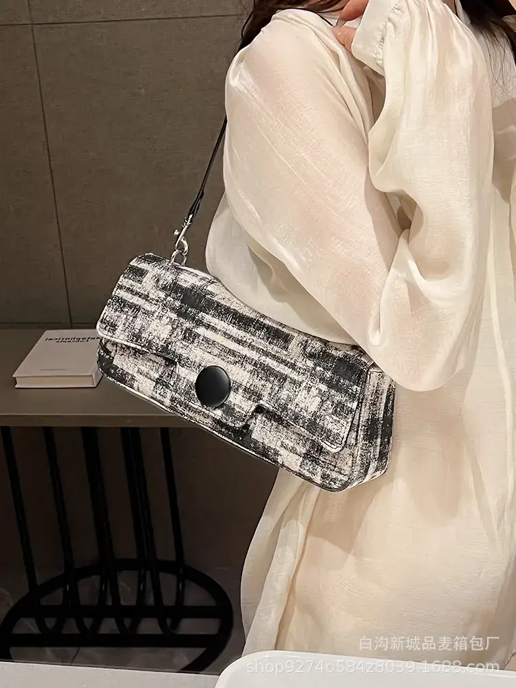 Women's French Style Canvas Shoulder Bag Pink Floral