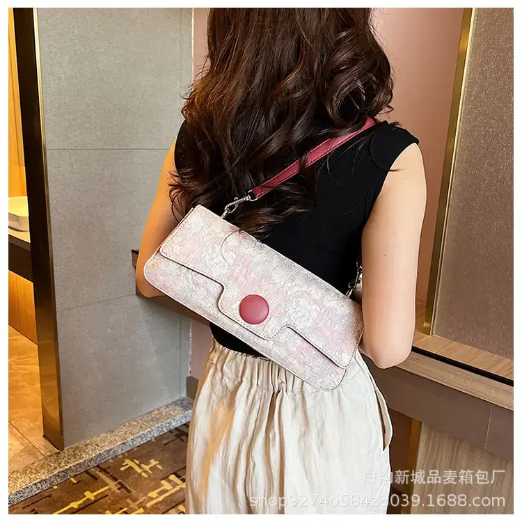 Women's French Style Canvas Shoulder Bag Pink Floral — feature 15