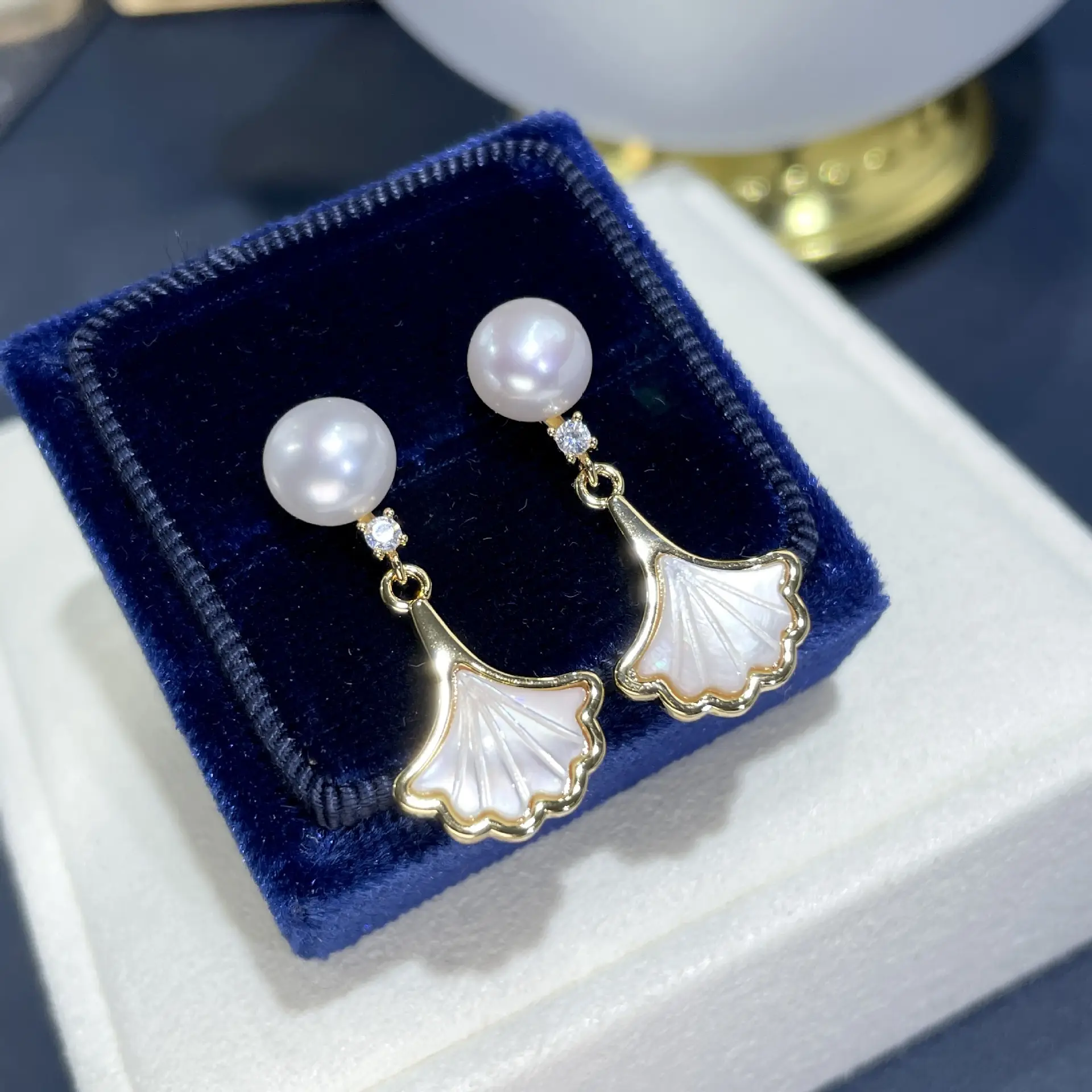 925 Gold Pearl Shell Earrings for Women New 2023 — feature 2