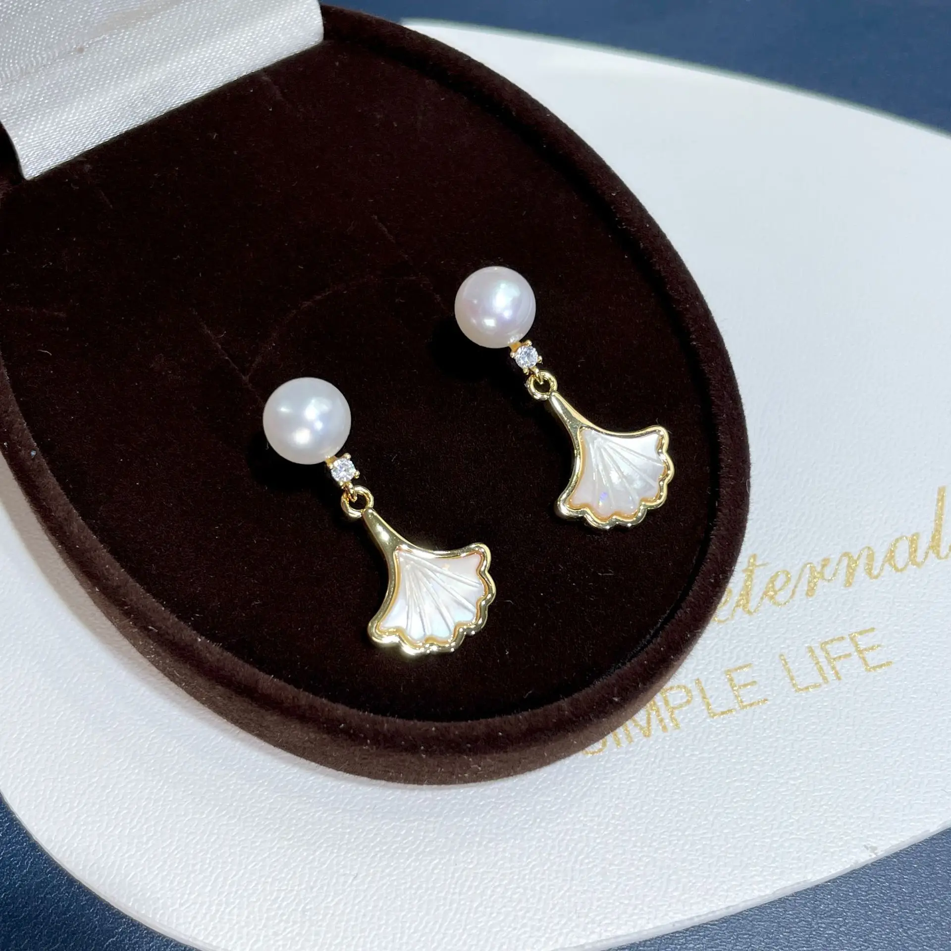 925 Gold Pearl Shell Earrings for Women New 2023 — feature 6