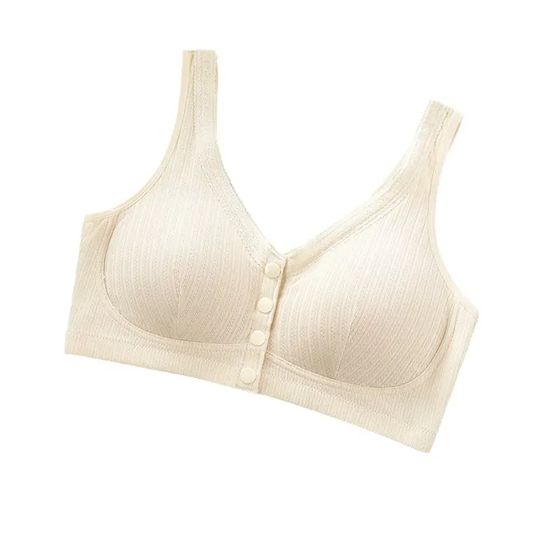 Silk New Style Middle-aged and Elderly Vest No Steel Ring Anti-running-away Underwear Comfortable Mother Vest Skin-friendly Bra