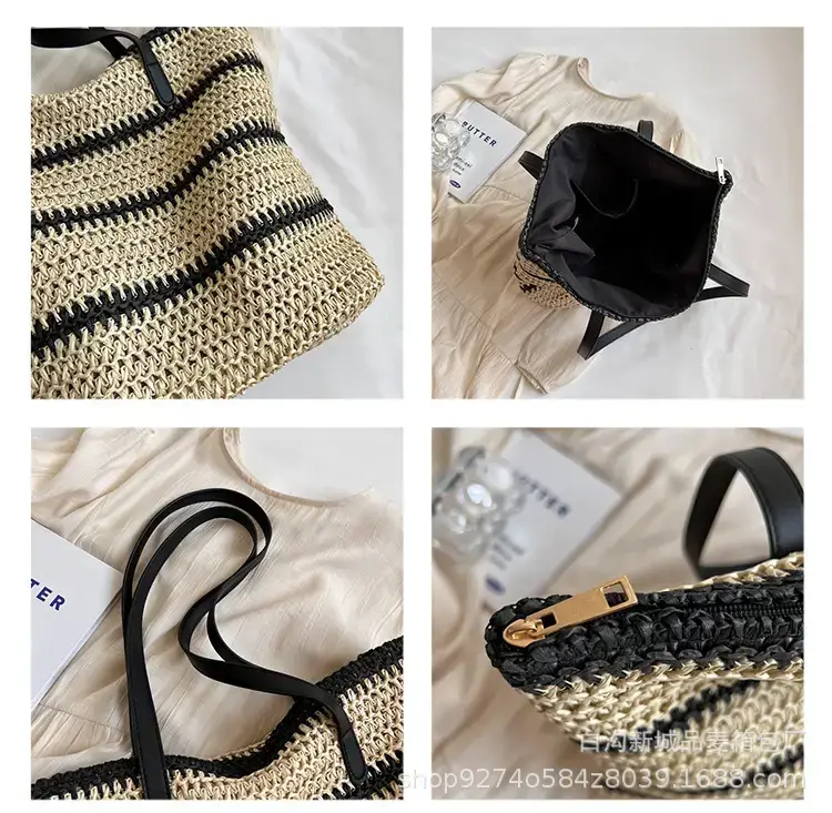 Straw Woven Large Capacity Women's Tote Bag — feature 11