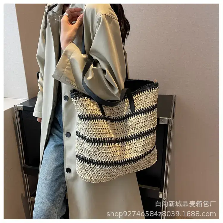Straw Woven Large Capacity Women's Tote Bag — feature 14