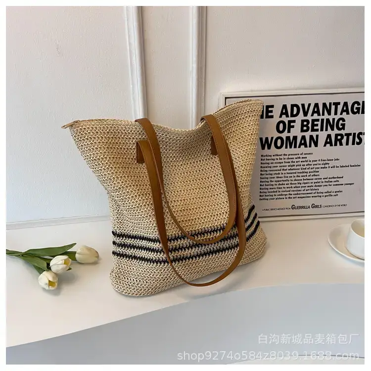 Straw Woven Large Capacity Women's Tote Bag - Image 2