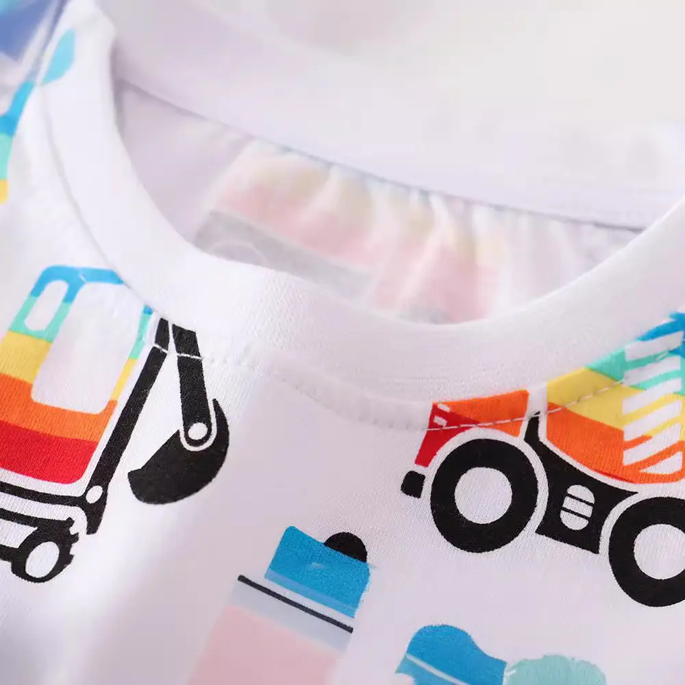 2024 Boys Cotton Long Sleeve T-Shirt with Truck Print - Image 3