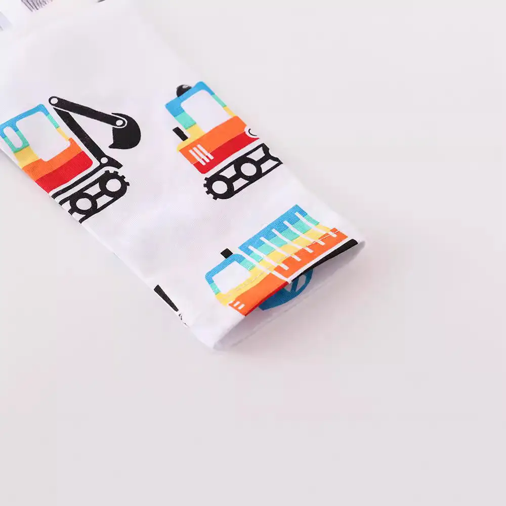 2024 Boys Cotton Long Sleeve T-Shirt with Truck Print - Image 4