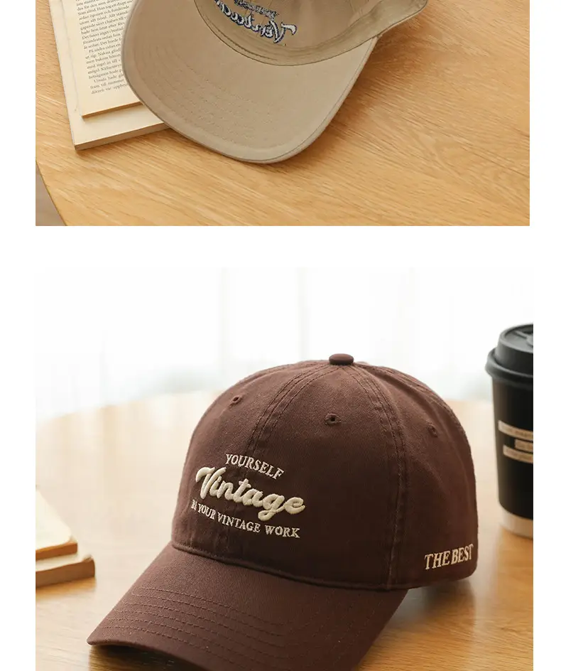 Navy Blue Korean Style Washed Cap for Girls — feature 10