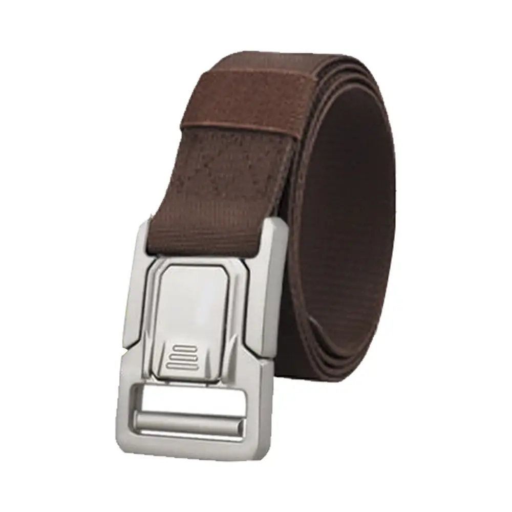 Men's Canvas Military Tactical Belt Gold Snap Buckle - Image 6