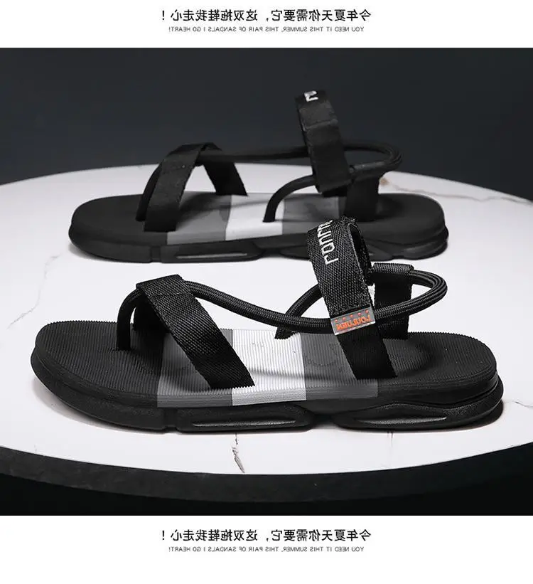 Men's Blue Yellow Summer Flip-Flops Sandals — feature 8