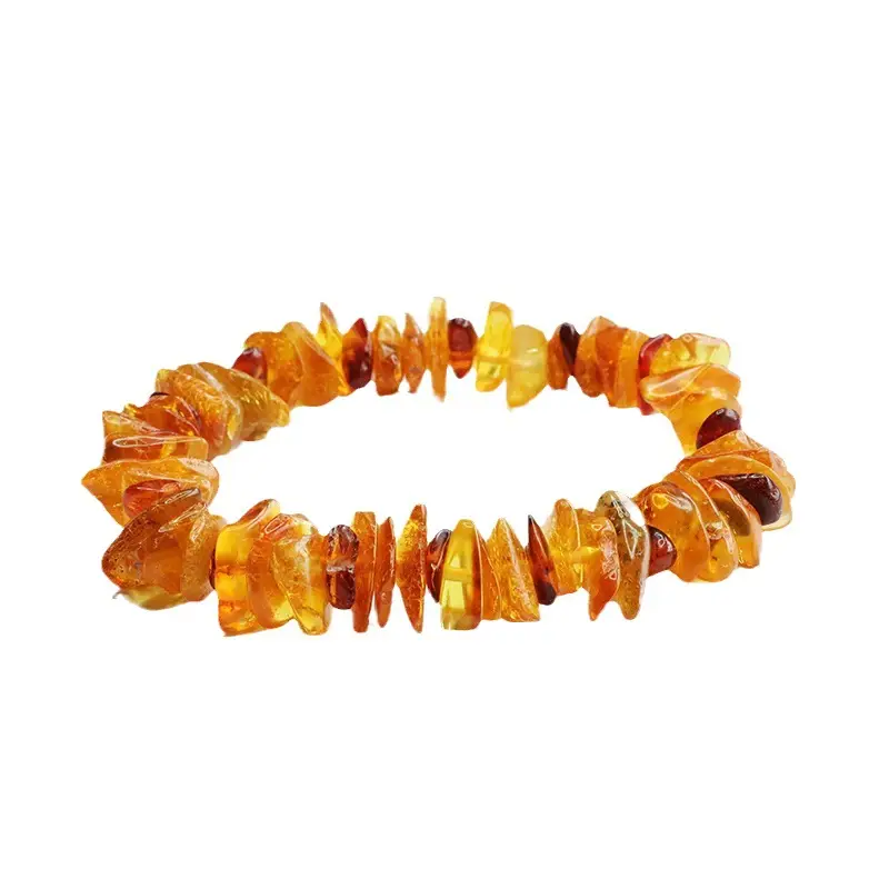 Natural Honey Wax Multi-Gemstone Bracelet Gold Amber - Image 6