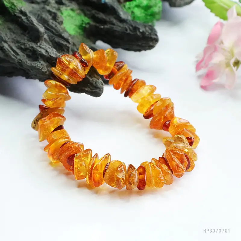 Natural Honey Wax Multi-Gemstone Bracelet Gold Amber — feature 11