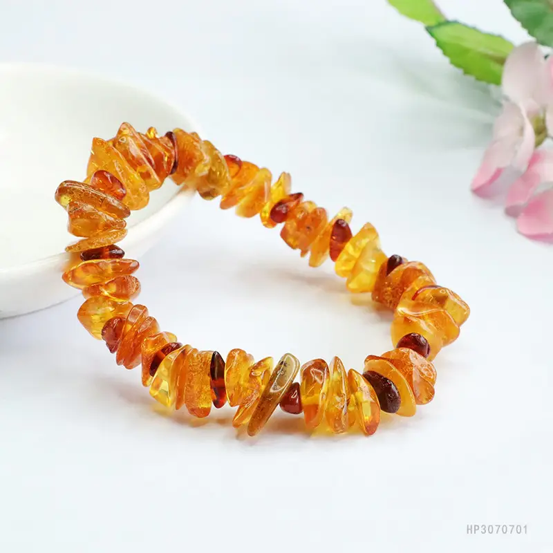 Natural Honey Wax Multi-Gemstone Bracelet Gold Amber — feature 8
