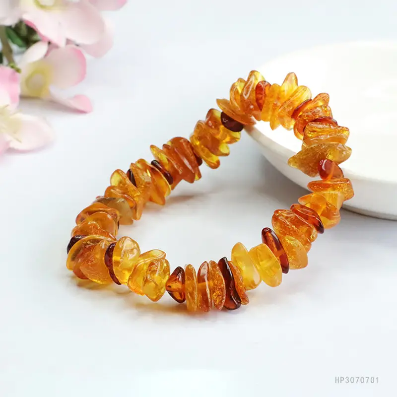 Natural Honey Wax Multi-Gemstone Bracelet Gold Amber — feature 9