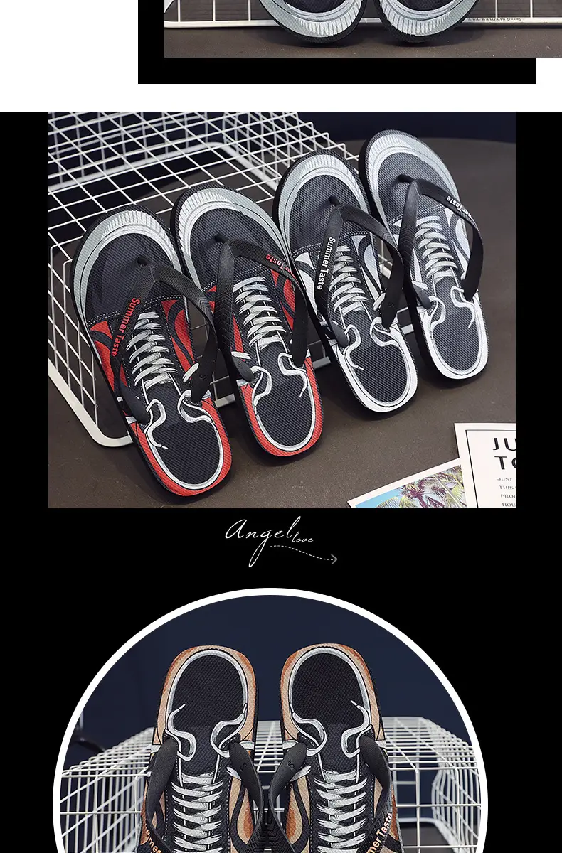 Flip-flops men's summer 2022 new outdoor sandals Korean-style fashionable personalized non-slip outdoor beach sandals — feature 9