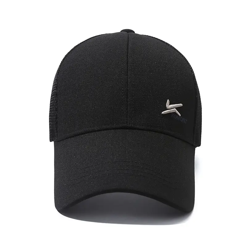 Men's Black Mesh Cap with Logo - Image 5