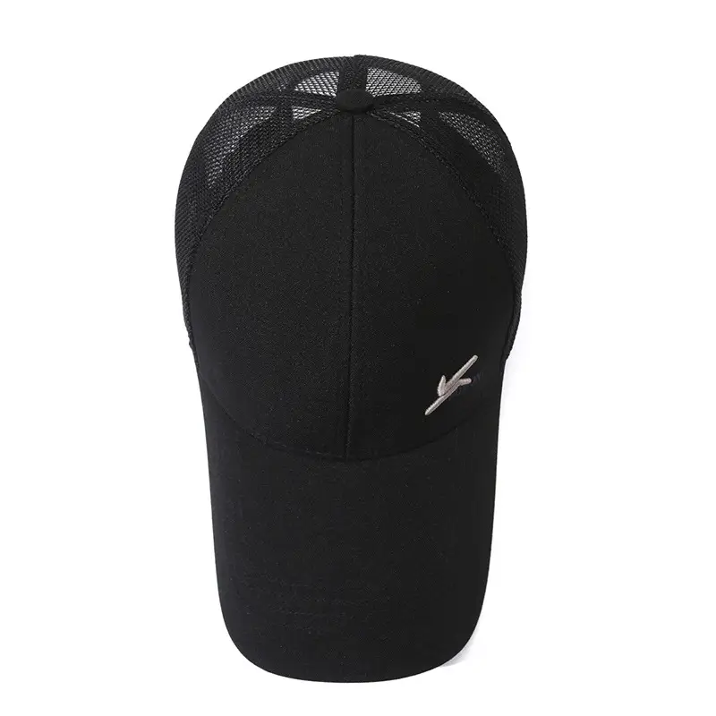 Men's Black Mesh Cap with Logo - Image 6