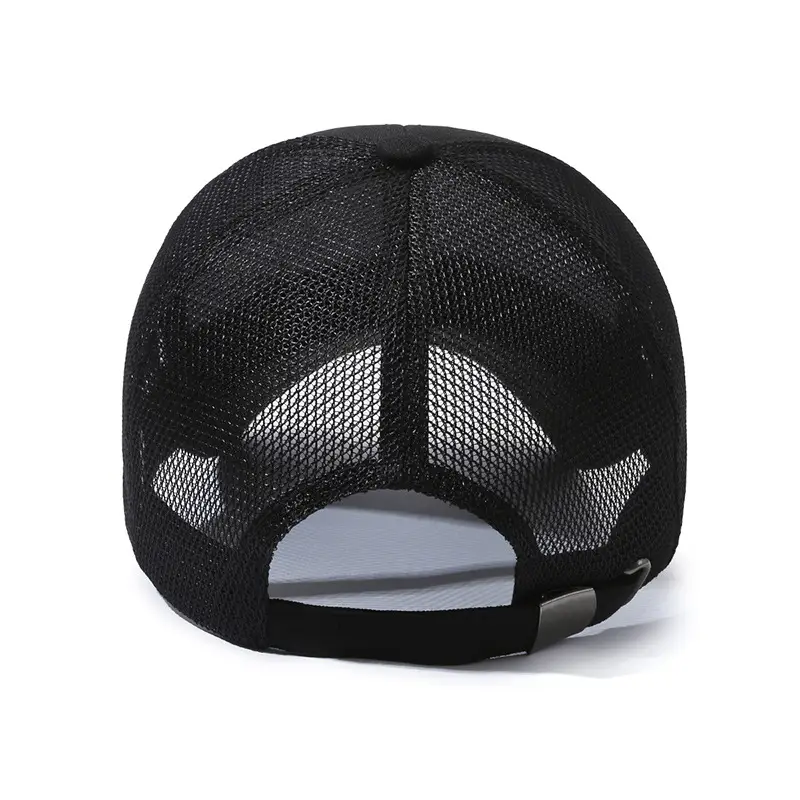 Men's Black Mesh Cap with Logo - Image 8