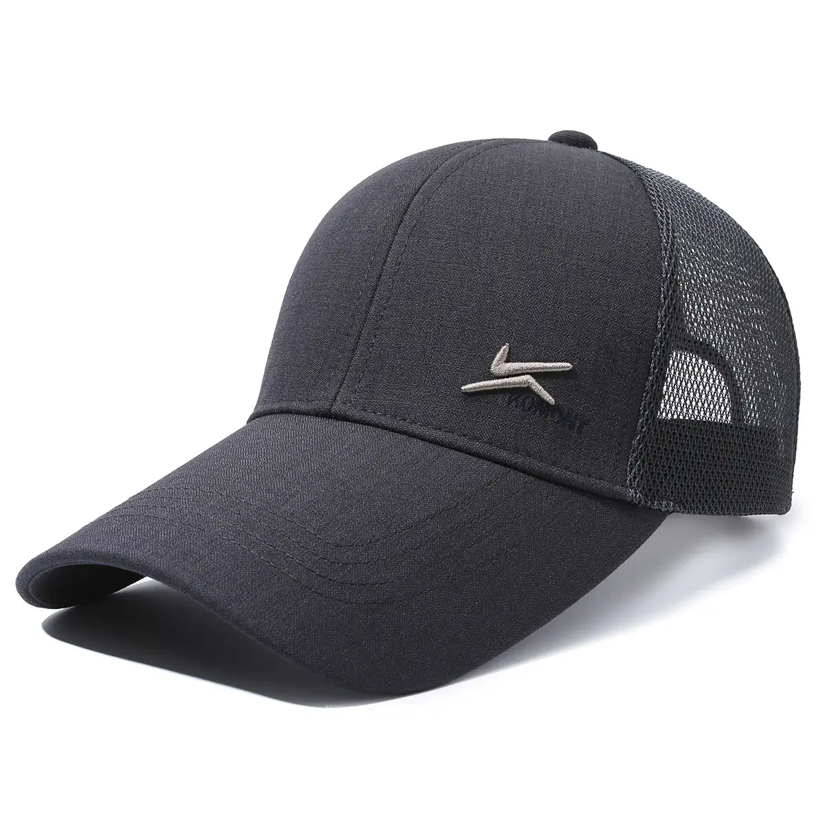 Men's Black Mesh Cap with Logo - Image 3
