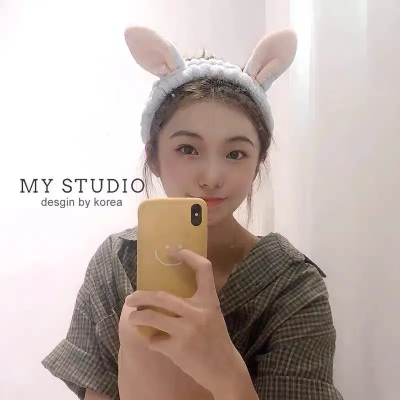 Cute Rabbit Ear Face Wash Mask Headband - Image 7