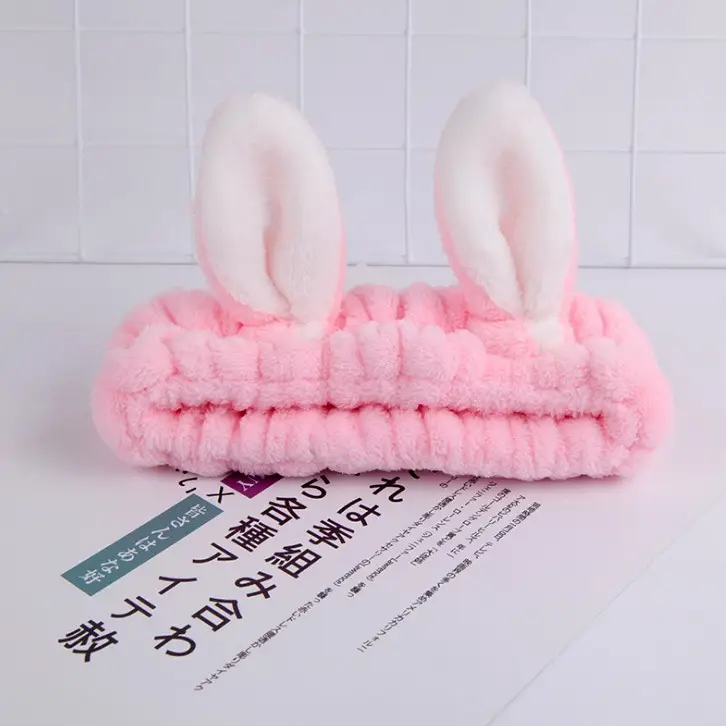 Cute Rabbit Ear Face Wash Mask Headband - Image 8