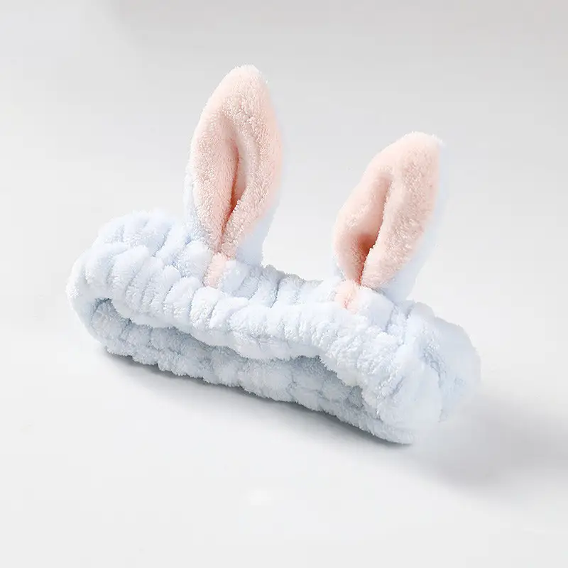 Cute Rabbit Ear Face Wash Mask Headband — feature 5