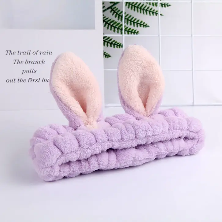 Cute Rabbit Ear Face Wash Mask Headband — feature 6
