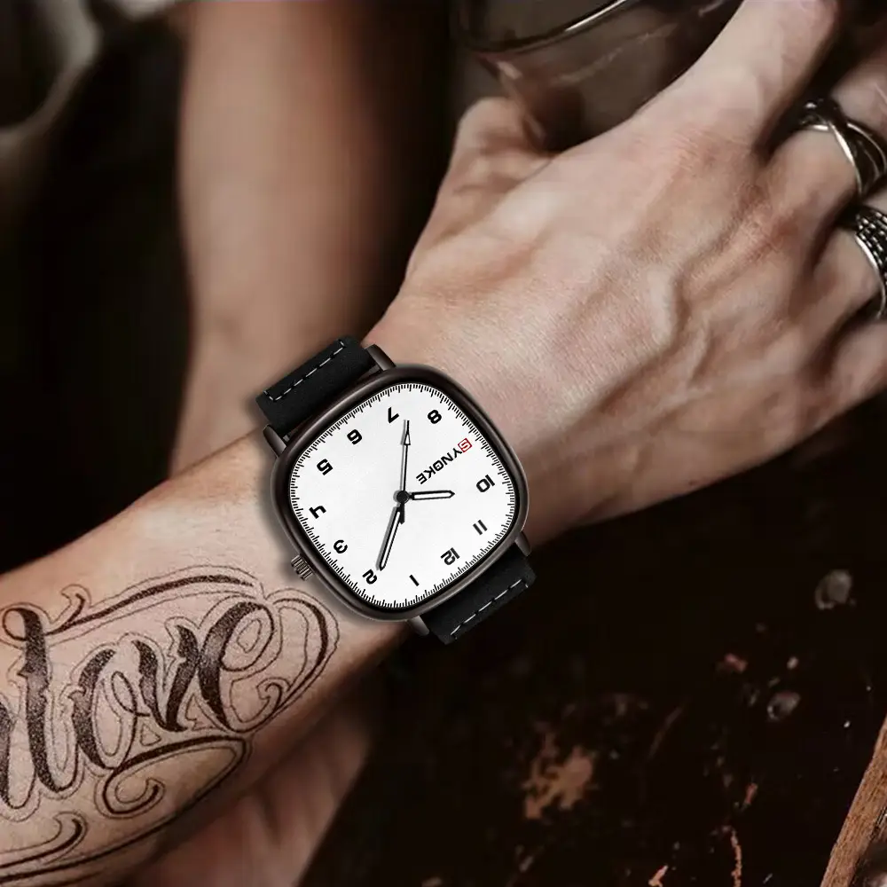 Synko Brown Quartz Watch with Leather Belt - Image 6