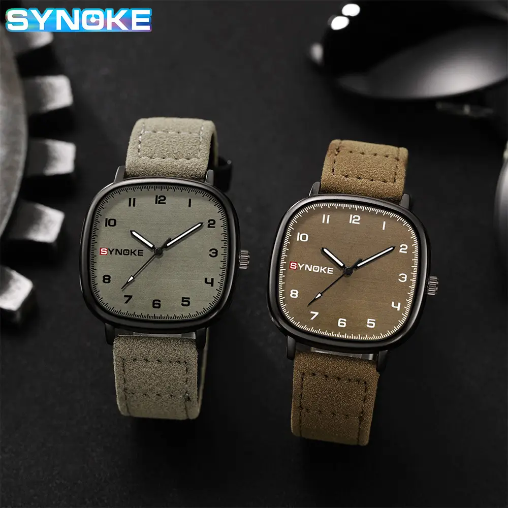Synko Brown Quartz Watch with Leather Belt - Image 7