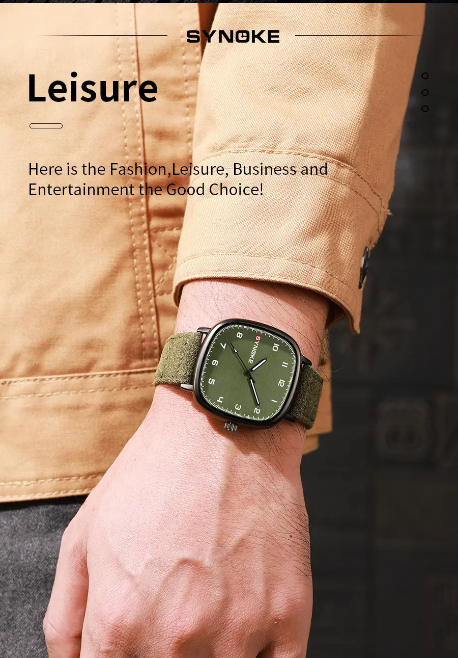 Synko Brown Quartz Watch with Leather Belt — feature 21