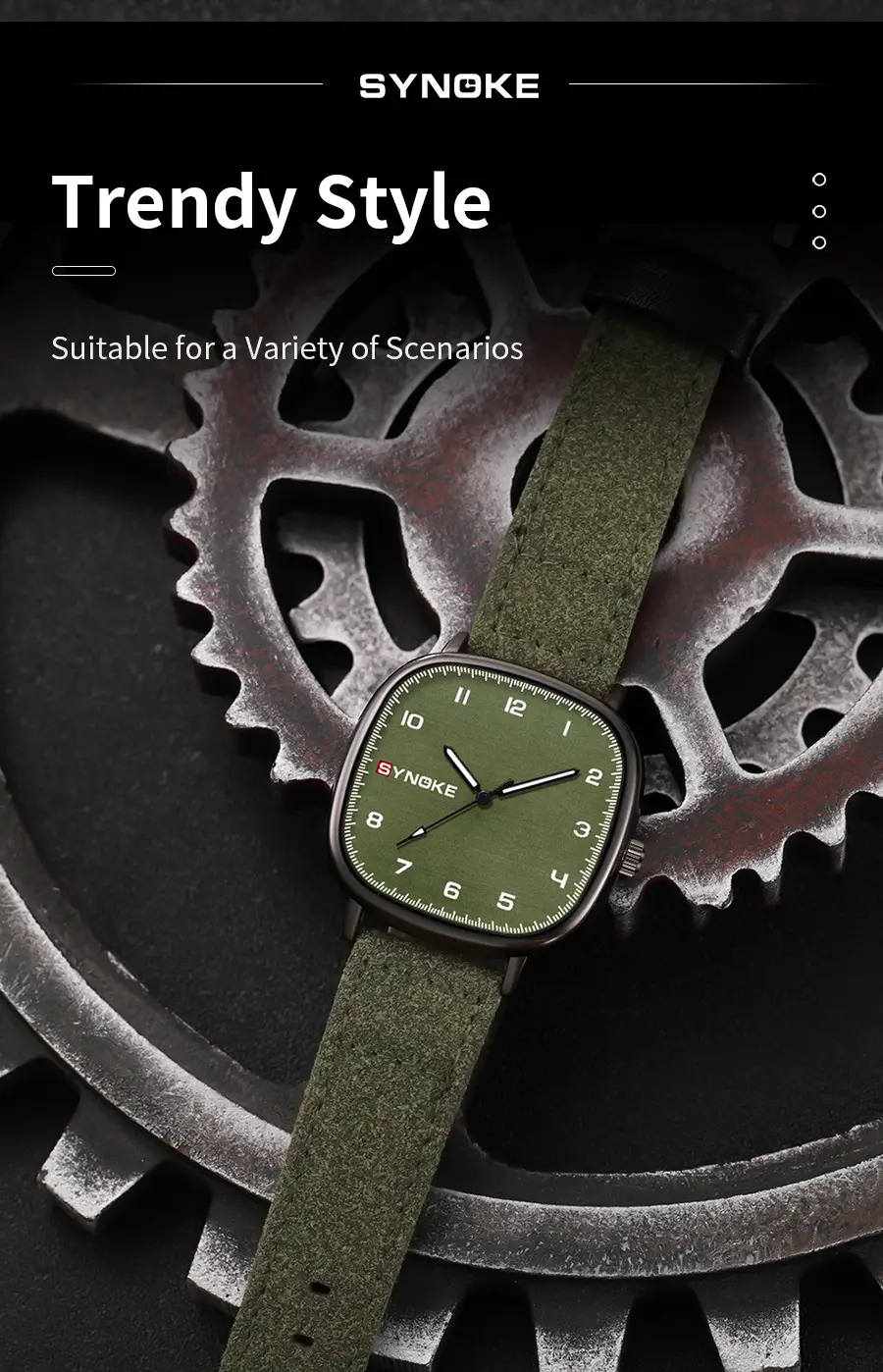 Synko Brown Quartz Watch with Leather Belt — feature 24