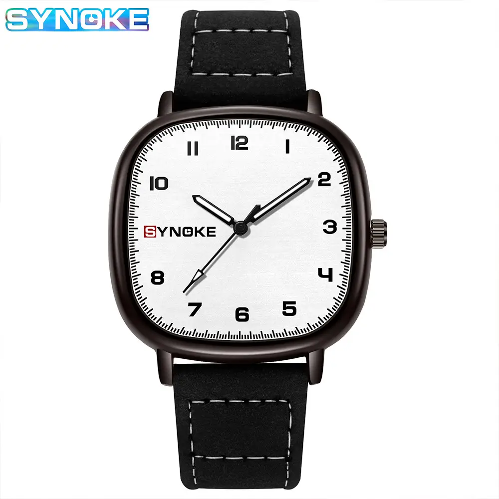 Synko Brown Quartz Watch with Leather Belt - Image 2
